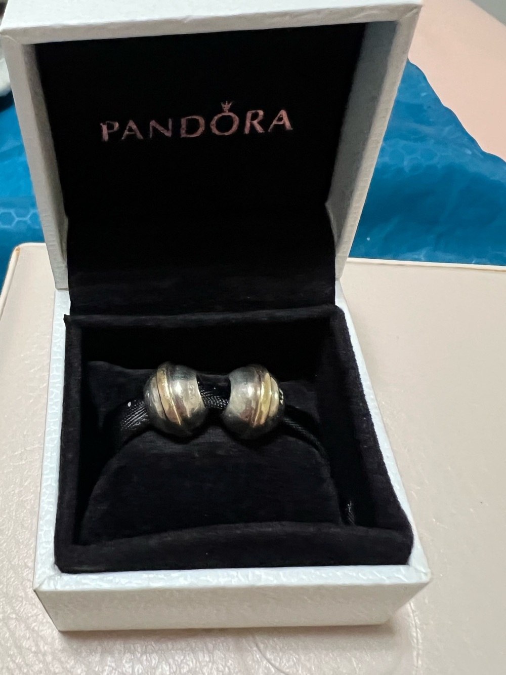 Pandora 925 Saturn charms with 14K